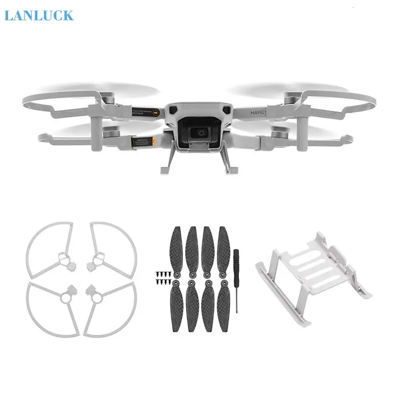 Super Sale UOK Carbon Fiber 4726 Blades Props for DJI Mavic Mini Propeller Guard Protector Landing Gear for mavic mini accessories Quadcopter 