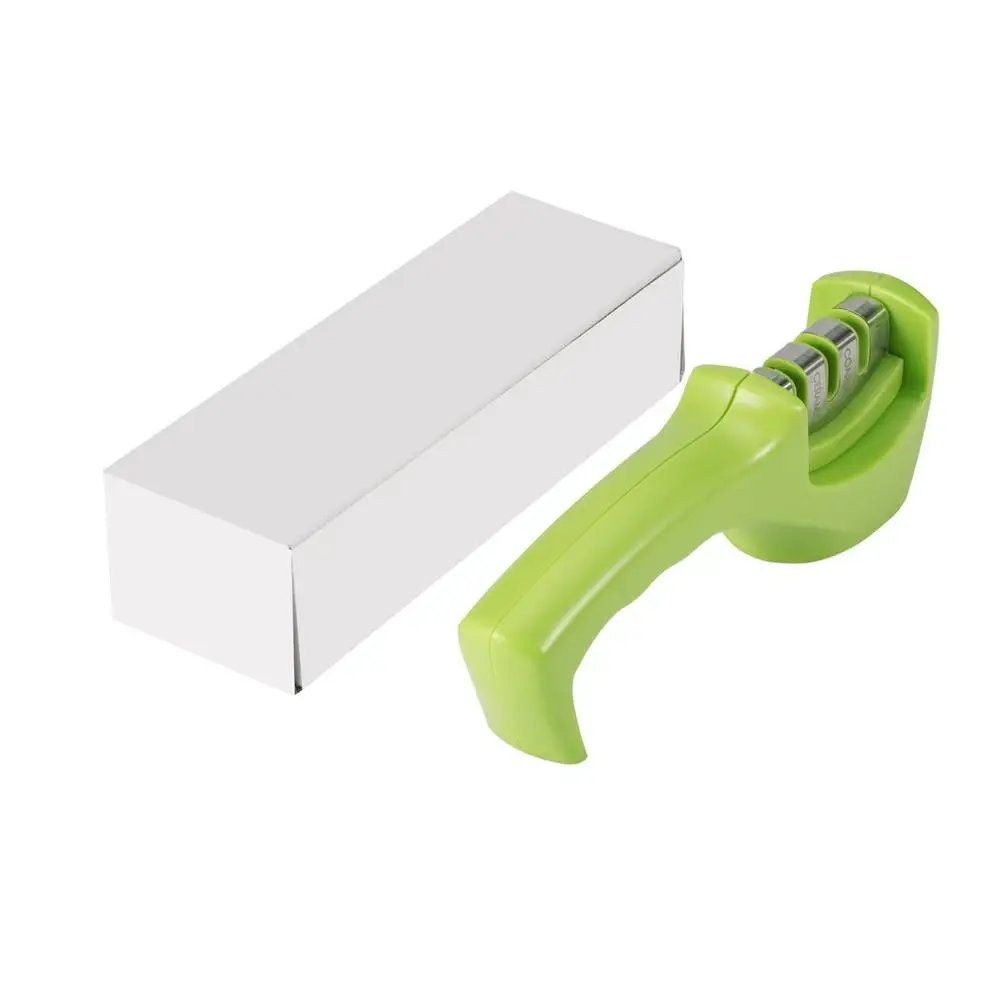 

Ergonomically Easy to Use Safe Handle Stainless Steel 3 Blades Kitchen Knife Sharpener Tool for Professional Chef