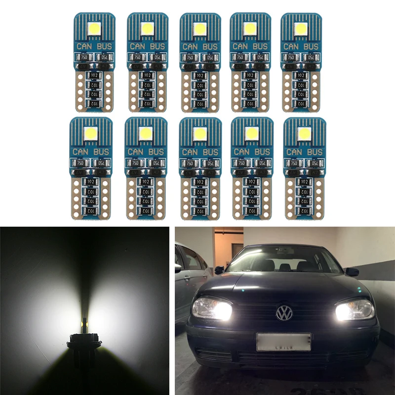 

10x Canbus Error Free T10 W5W 194 LED Car Side Maker Lights For Volkswagen VW Passat B5 B6 CC Golf 4 5 6 7 Polo Jetta MK4 Tiguan