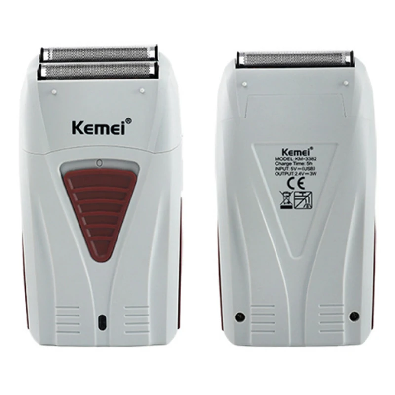 Kemei Rechargeable Men's Electric Shaver for Precision Finishing & Bald-Head Grooming