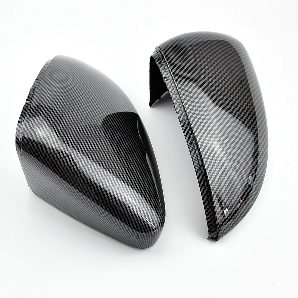 2 Pezzi Per Vw Golf Mk7 7.5 Gti 7 7R Mirror Covers Caps Specchietto Retrovisore Cover Carbon Look Bright Black Matte Chrome Cover