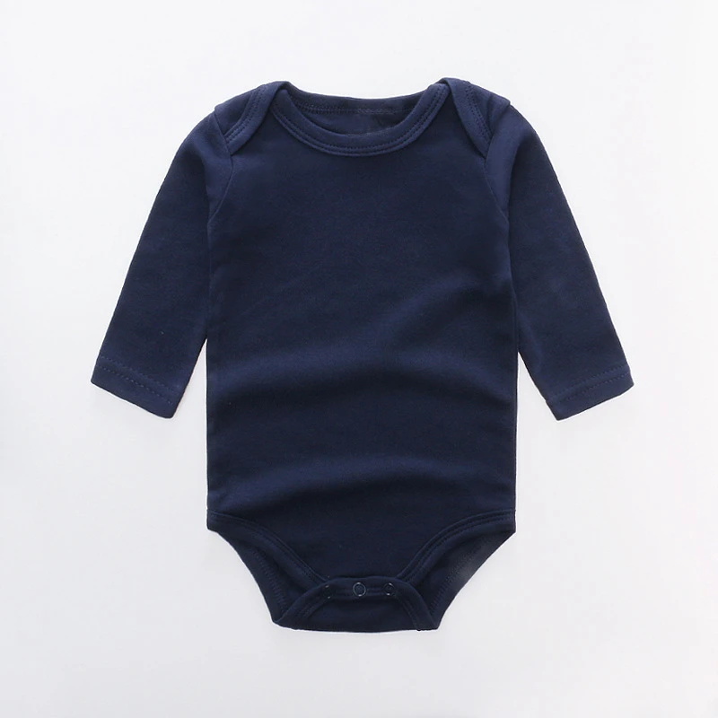Baby Clothes Solid Color Boy Girls Romper Newborn Long Sleeve 100% Cotton Jumpsuit Bebe Spring Classic Clothes Tops Tees 2