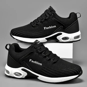 

New Mesh Men Sneakers Casual Lace-up Sneakers Breathable No-slip For Male Tennis Flying Weaving Sports breathable men's shoes