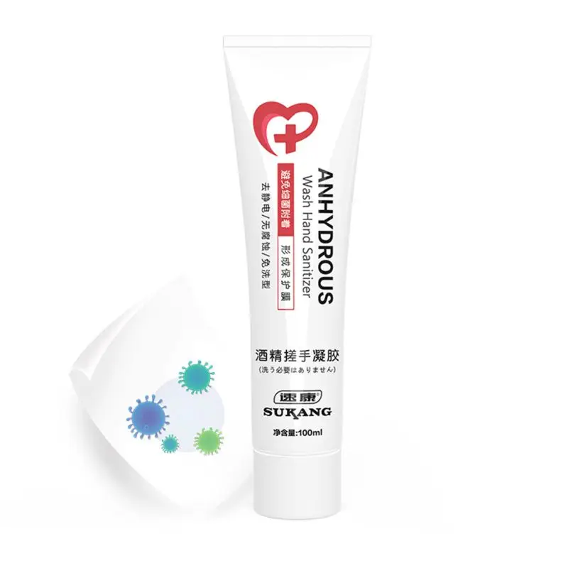 

100ml Hand Sanitizer Gel Disposable Quik Drying Hand Soap No Wash Alcohol Disinfectant Efficient Sterilization Universal