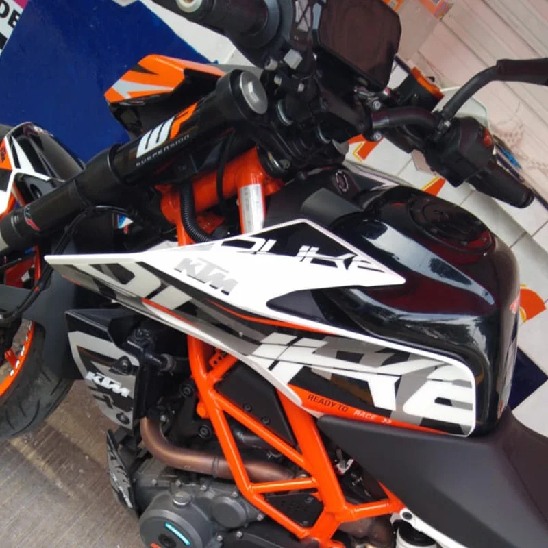 Модная оранжевая наклейка для мотоцикла 3 м Толстая Уличная Автомобильная Модифицированная наклейка для KTM DUKE 390- года
