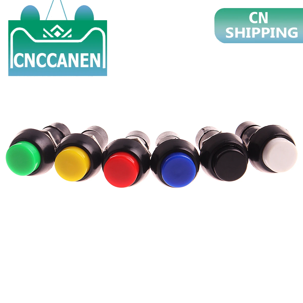 1PC PBS-11A PBS-11B 12mm self-locking Self-Recovery Plastic Push Button Switch momentary 3A 250V AC 2PIN 6Color gold light switch Wall Switches