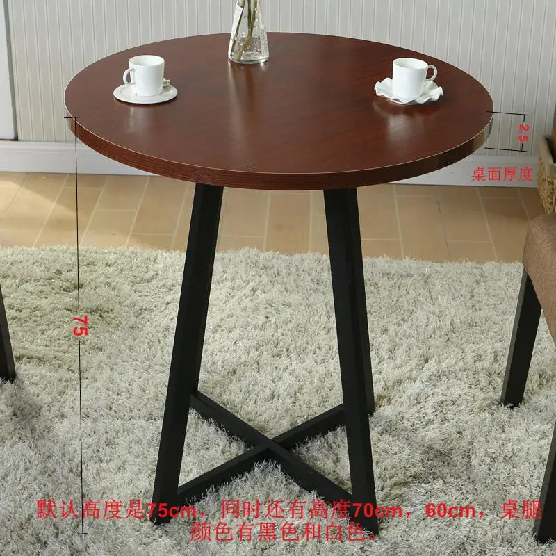Простой повседневный журнальный столик для маленькой квартиры, обеденный стол, стол для переговоров, стол для приема и стулья, Балконный стол - Цвет: 70x75cm   8