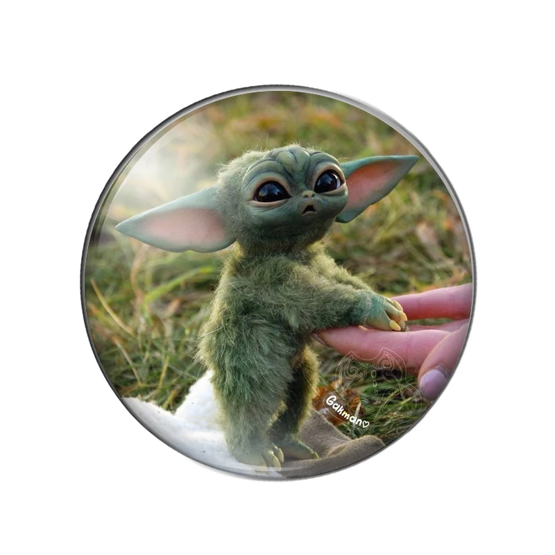 Очаровательные детские животные Yoda 8 мм/10 мм/12 мм/18 мм/20 мм/25 мм Круглые Стеклянные