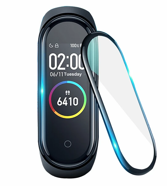 Для Xiaomi mi band 4 Радужный нейлоновый браслет на петле для Xiaomi mi Band 4 Ремешок Браслет mi band 4 3 Смарт-браслет Pulseira аксессуары - Цвет: 3D Film 1PCS