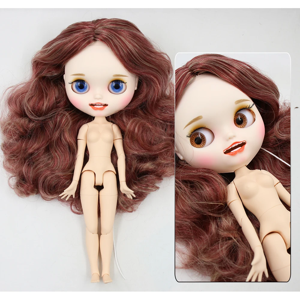 Neo Blythe Doll with Multi-Color Hair, White Skin, Matte Smiling Face & Custom Jointed Body 1