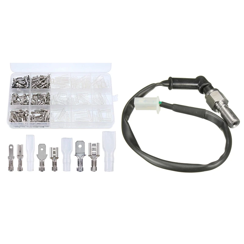 1x Motorcycle Hydraulic Pressure Brake Switch M10X1.0mm Banjo Bolt for Suzuki &amp 315Pcs Quick Splice 2.8mm 4.8mm 6.m Male and F |