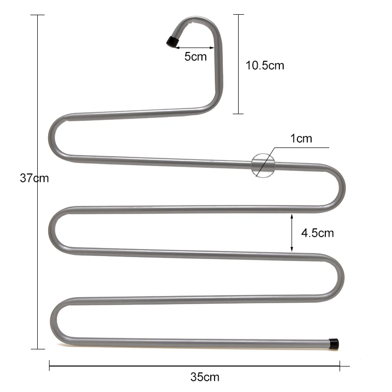 5 layers S Shape MultiFunctional Clothes Hangers Pants Storage Hangers Cloth Rack Multilayer Storage Cloth Hanger