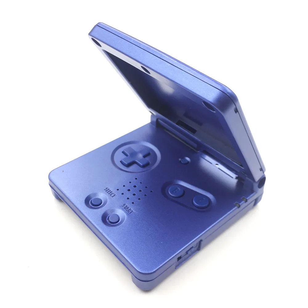 12 комплектов крутой DIY Корпус чехол+ красочные кнопки для игра Nintendo GBA Boy SP Advance консоль - Цвет: Blue Blue