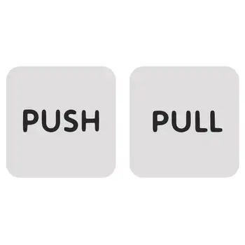 

1 Pair Push Pull Sticker Self Adhesive for Bathroom Restaurant Shop