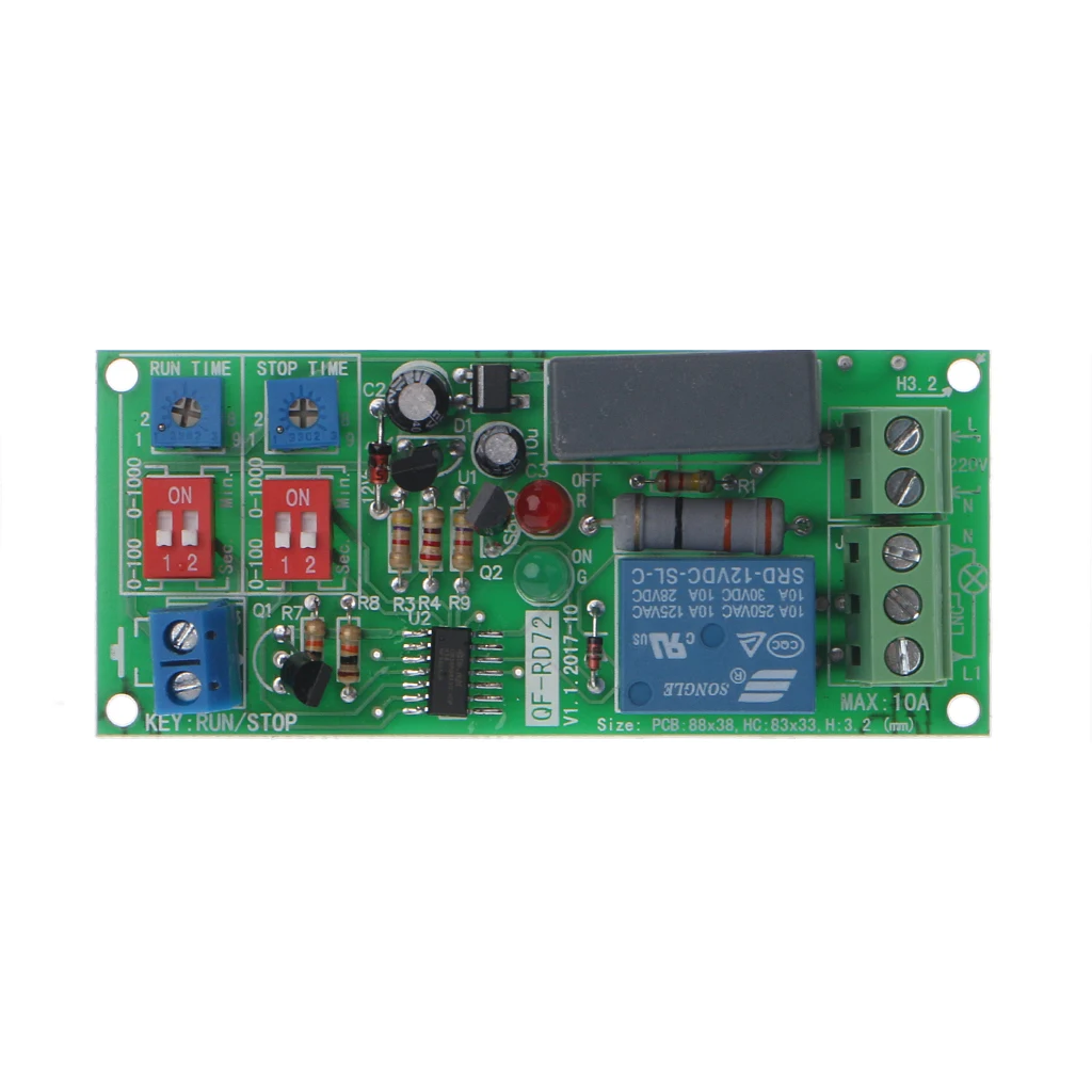 

Cycle Delay Timing Timer Relay Switch Turn ON/OFF Module AC 110V 120V 220V 230V Drop Ship Support