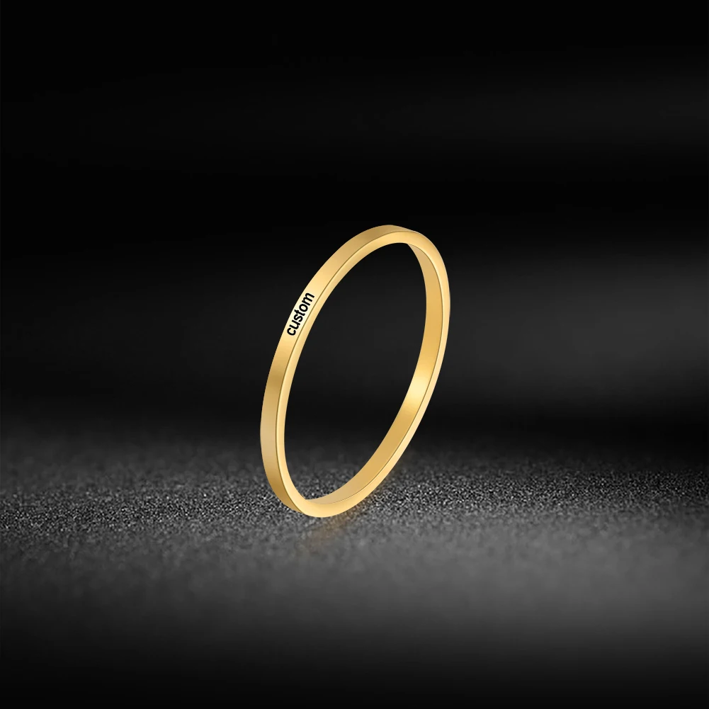 Sipuris-anillo de acero inoxidable con grabado personalizado, joyería de Color dorado, regalo para parejas, novedad de 2021