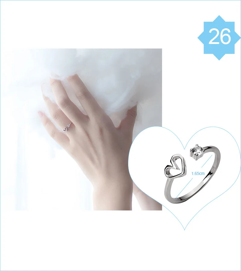 Trusta, 925 пробы, серебряное кольцо, открытый размер, для женщин и девушек, Мода 925, кольца на палец, хорошее ювелирное изделие, подарок, DS954