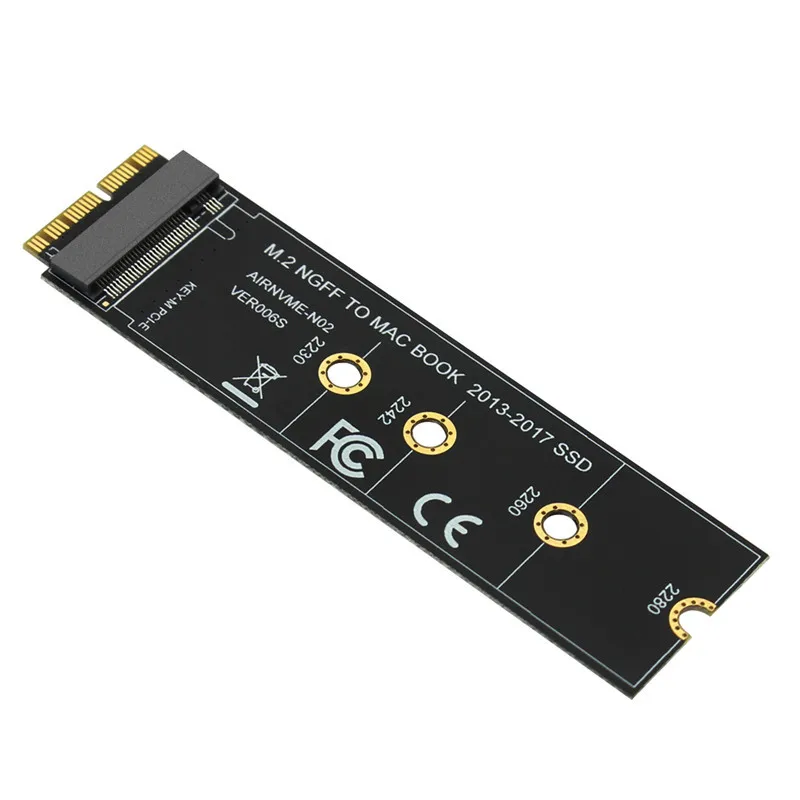 M.2 Накопитель SSD с протоколом NVME Конвертация адаптер карты для MacBook Air Pro retina 2013- NVME/AHCI SSD комплект для A1465 A1466 A1398 A1502