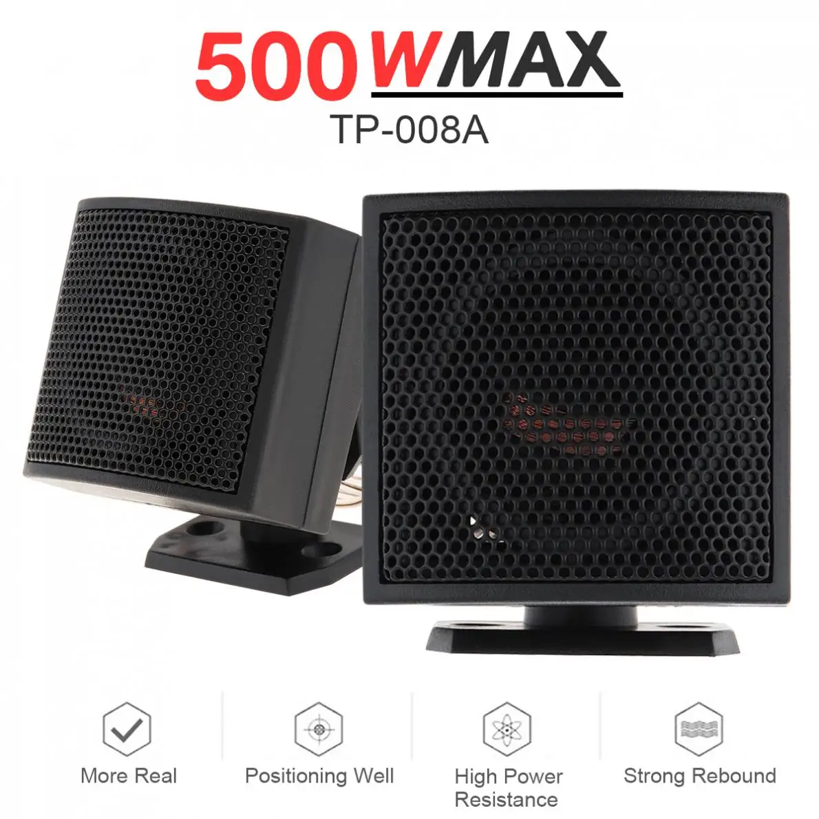 

2pcs 500W High Efficiency Mini Tweeter Speakers for Car Audio System