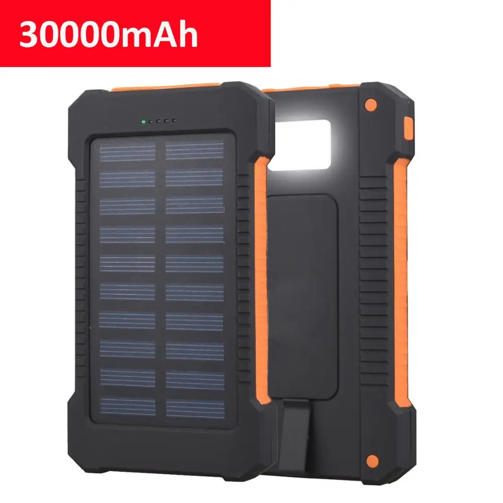 Solar Battery Power Bank 30000mAh For Mobile Phone External Battery Charger Portable Powerbank 30000mAh For Xiaomi Mi iPhone - ANKUX Tech Co., Ltd
