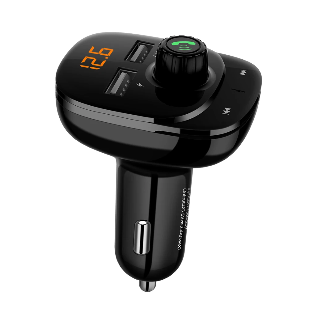 Vehemo Dual USB 3.1A Bluetooth fm-передатчик автомобильное зарядное устройство с поддержкой Bluetooth автомобильный комплект беспроводной проигрыватель Смарт MP3