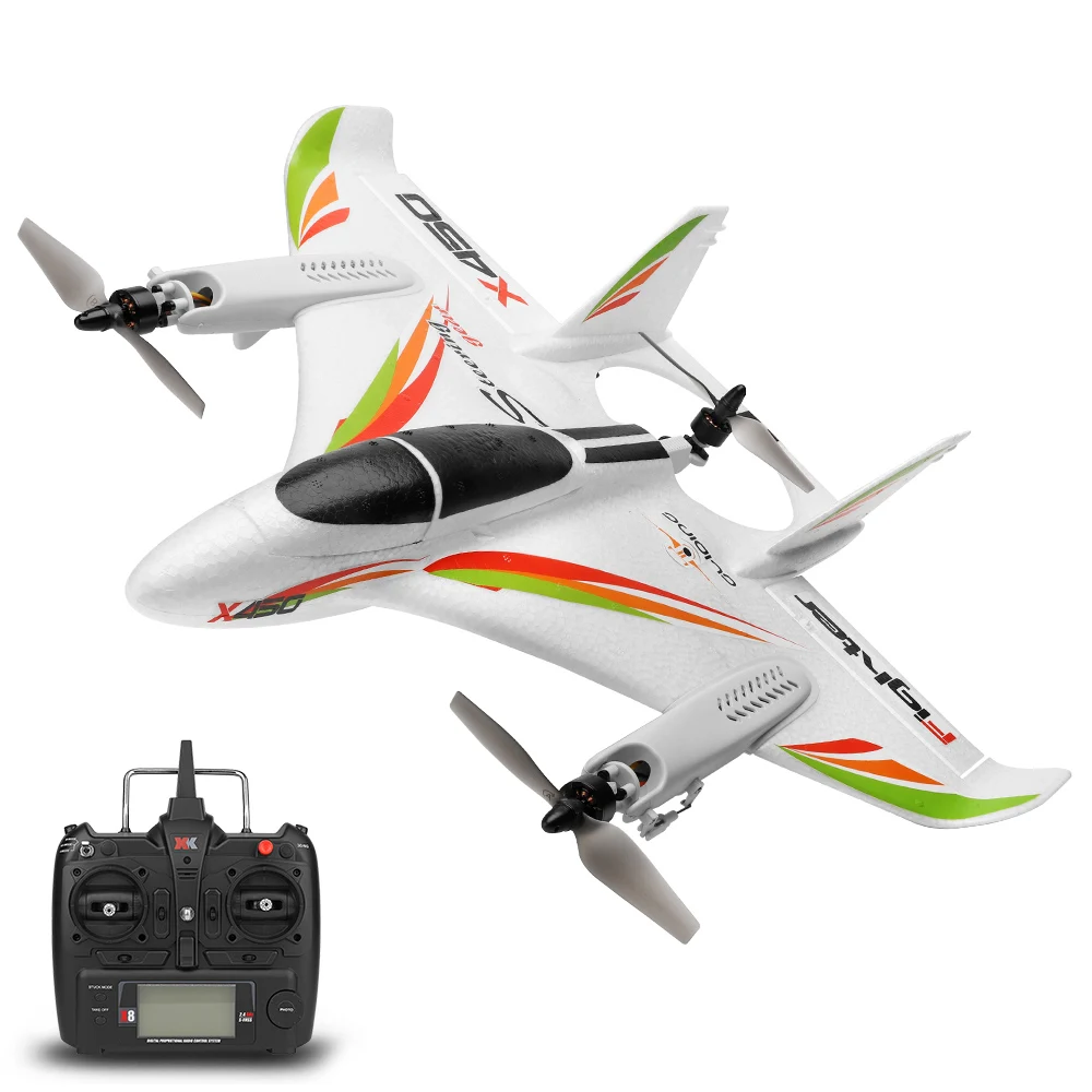 Высокое качество WLtoys XK X450 2,4G 6CH 3D/6G RC Airplne вертикальный взлет светодиодный RC планер фиксированное крыло радиоуправляемый самолет вертолет RTF