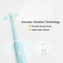 Electricity Toothbrush Washable Electric Sonic Soft Tooth Brush 4 Brush Heads USB Rechargeable Whitening TeethBrush