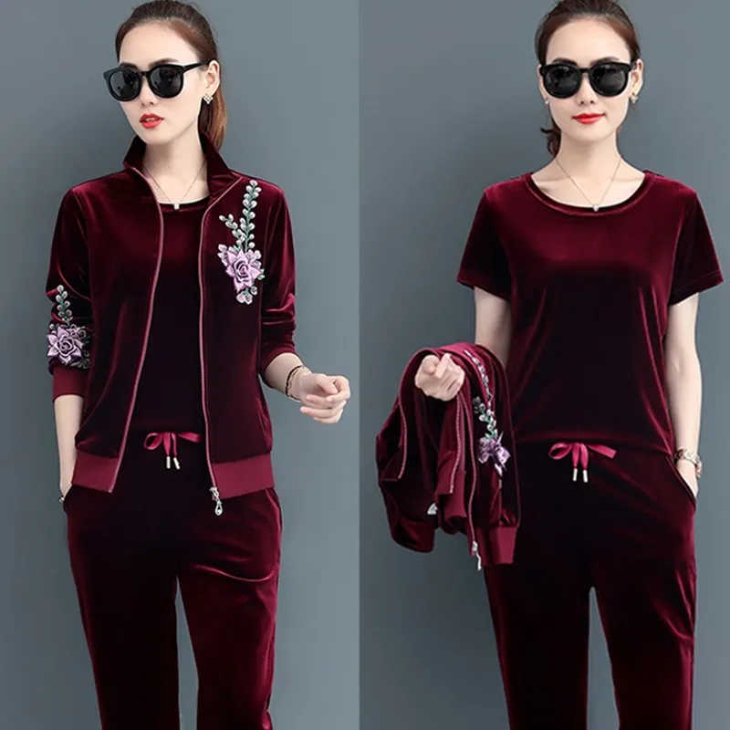 plus size floral tracksuit