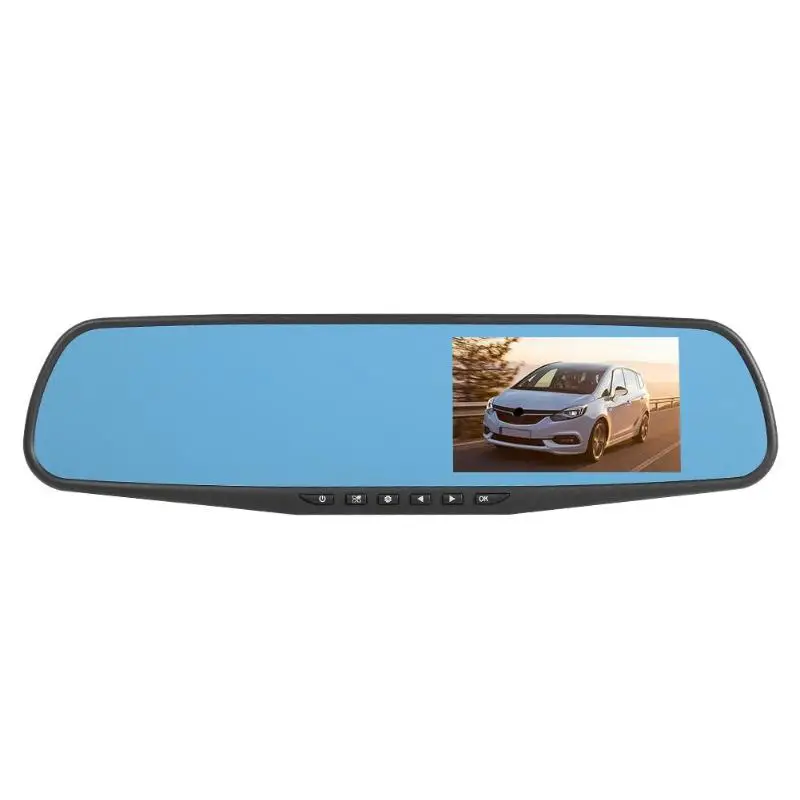 Cena VODOOL Q103B lusterko samochodowe kamera dvr 4.3 cal ekran IPS 1080P HD samochodowe lusterko wsteczne Dashcam podwójny obiektyw wideorejestrator kamera na deskę rozdzielczą