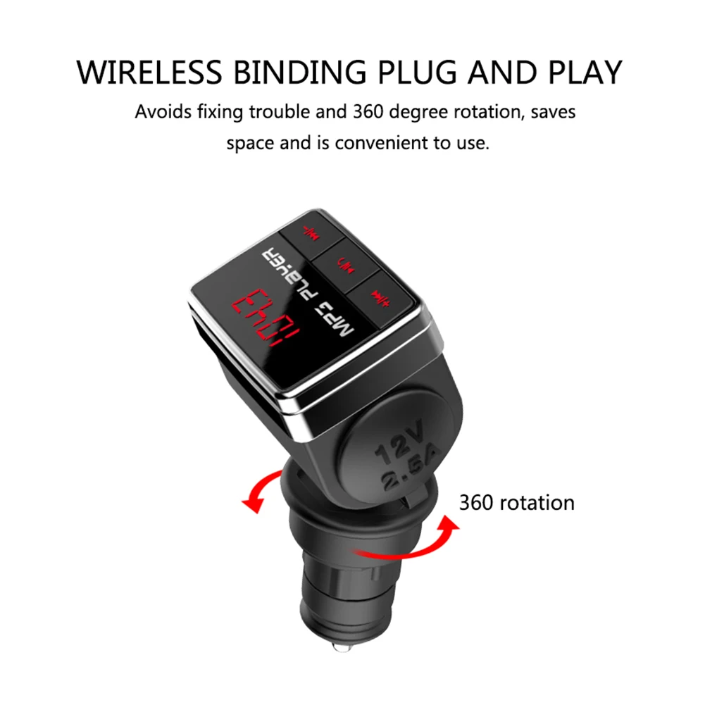 Автомобильный Bluetooth MP3-плеер адаптер беспроводной Bluetooth USB быстрое зарядное устройство Автомобильный fm-передатчик TF карта передатчик