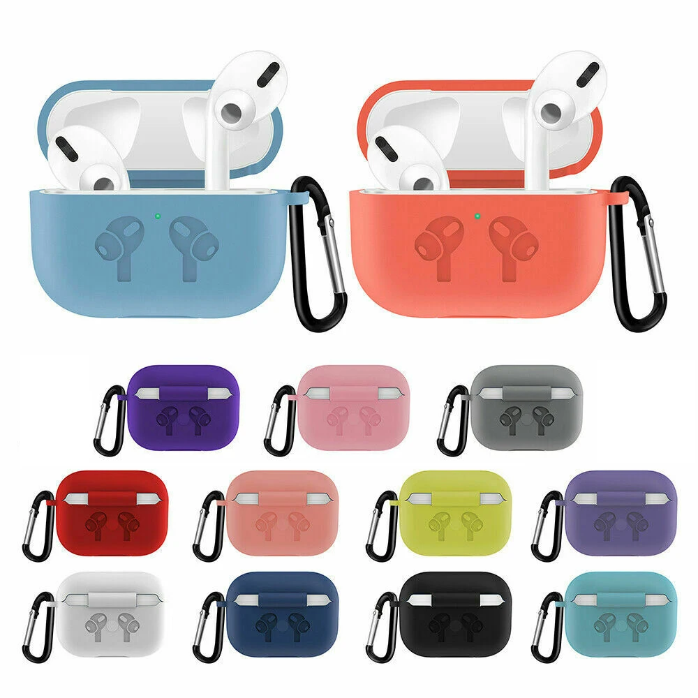 

For AirPods Pro 2019 Wireless Charging Case Silicone Protective Skin Cover Bluetooth Headset Shockproof Case