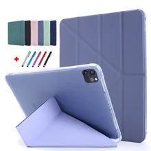 

For iPad Pro 12.9 Case 2021 2020 2018 Folding Protective Tablet Cover Case Funda for iPad Pro 12 9 Case With Pencil Holder Caqa