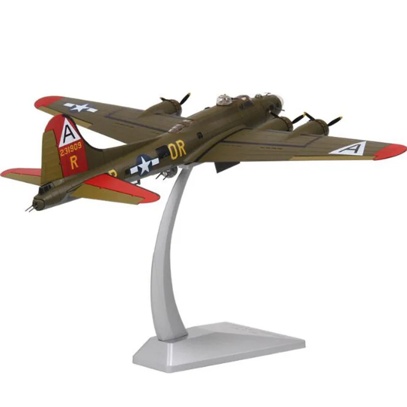 1: 72 Масштаб Американский Второй мировой войны B-17G B17 бомбардировщик самолет носитель истребитель самолет Игрушечная модель самолета статическая литая под давлением модель сплава - Цвет: Черный