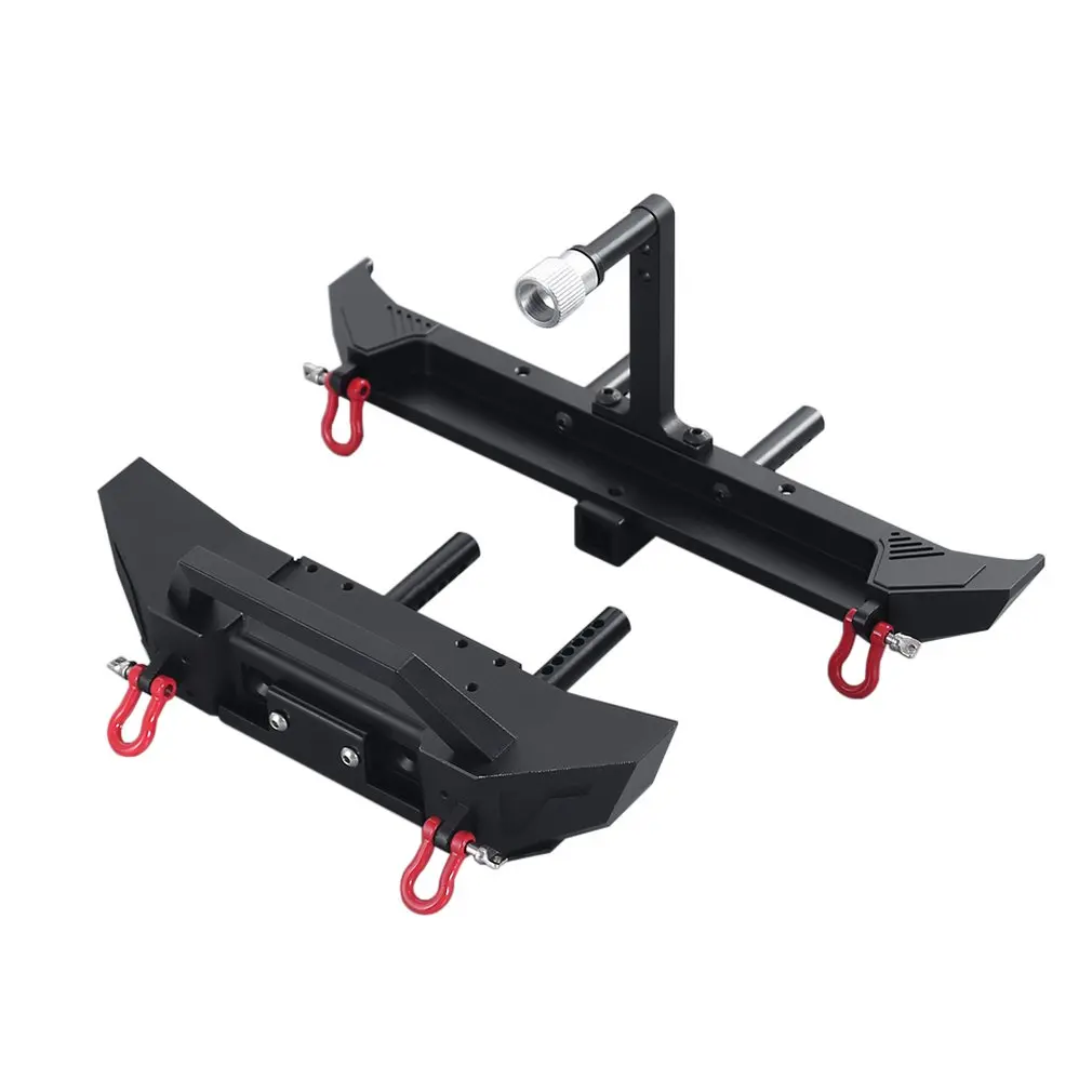

Metal Front Rear Bumper With Led Light For 1/10 RC Rock Crawler Axial Scx10 Trx4 D90 90046 90047 RC Rock Car Model