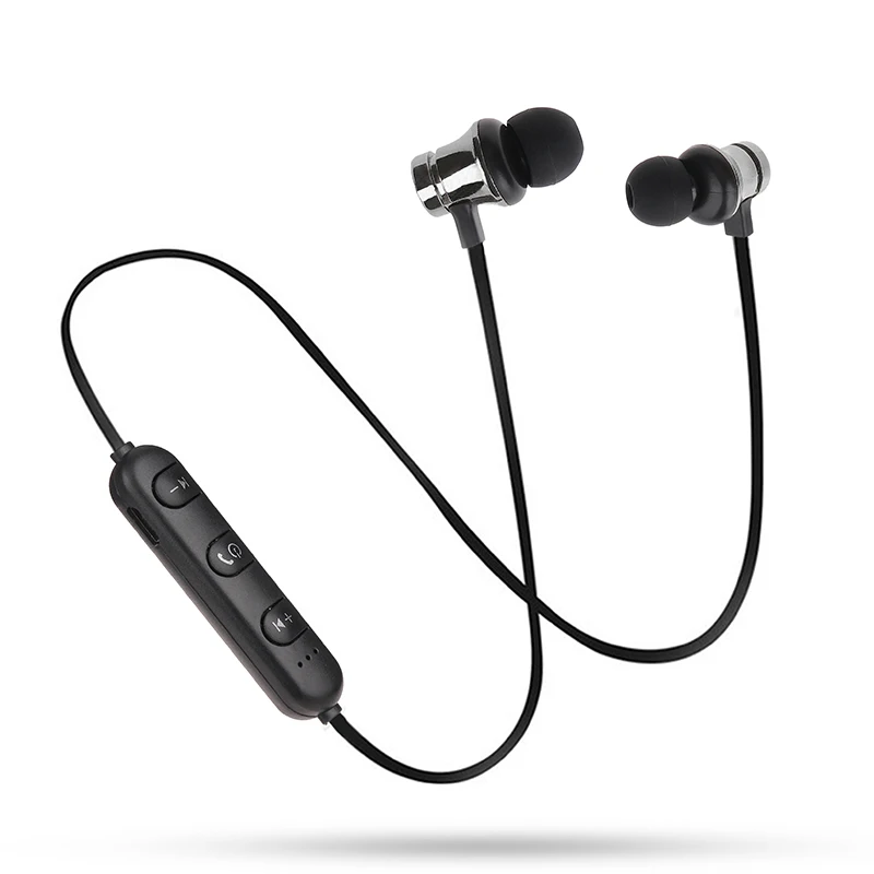Серебристый Antoksky XT11 магнитные Bluetooth наушники для спорта, бега Беспроводная bluetooth-гарнитура для IPhone 6 6S 8X7 Xiaomi Hands Free - Цвет: Серебристый