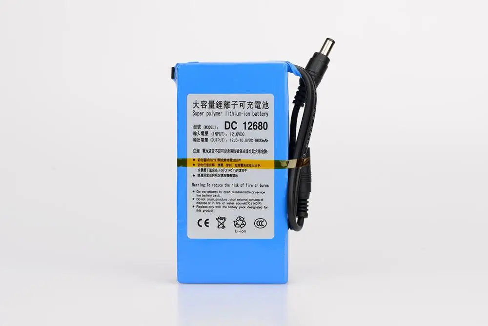 

MasterFire 20set/lot DC 12V 6800mah Lithium-ion Rechargeable Battery Pack Charging Power Bank For Car Camera Camcorders DC 12680