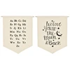 Nordic Hanging Canvas Pennant Kids Room Wall Home Decoration Ornaments J0PC 2