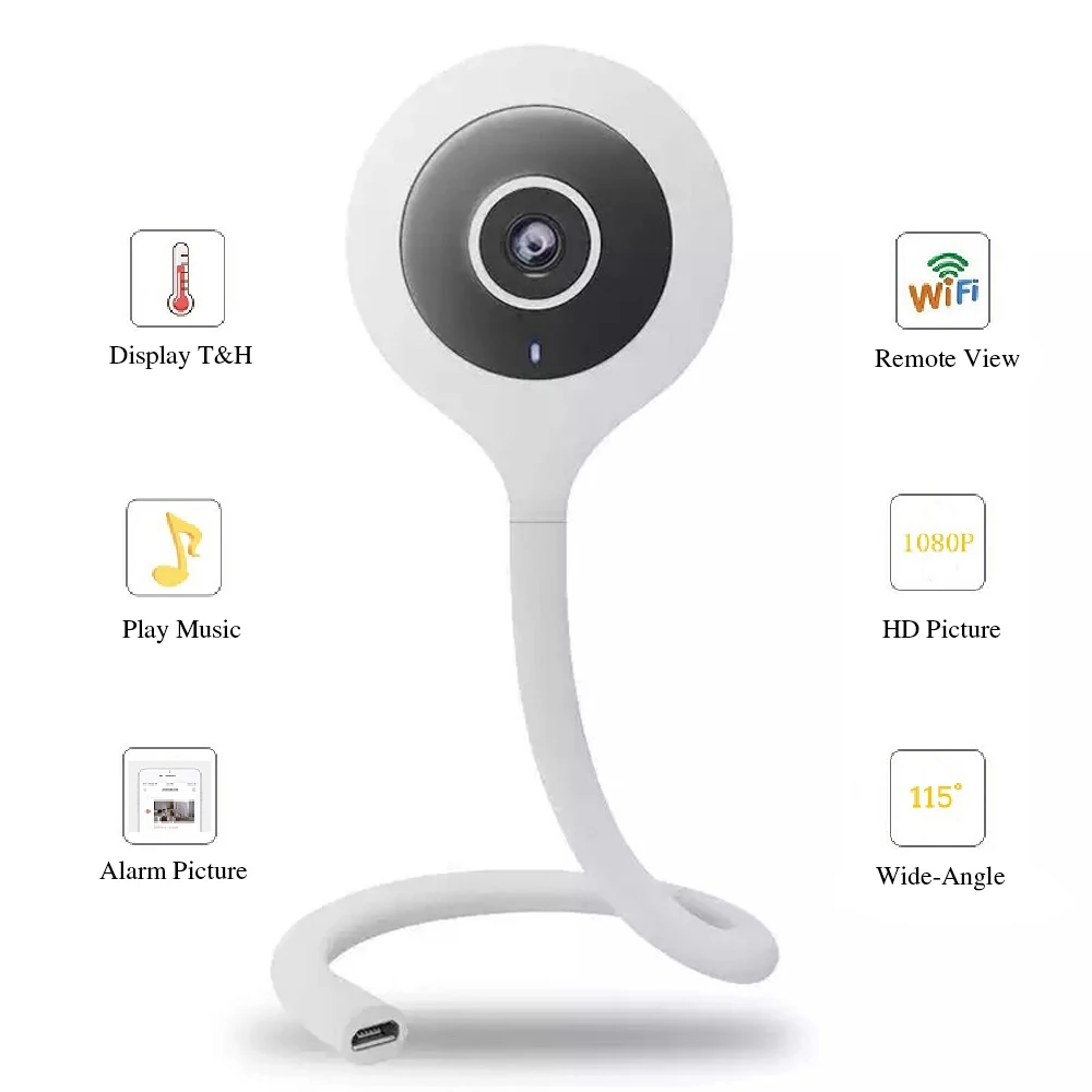 

Intelligent temperature and humidity 1080P sensor baby wireless monitor video camera mini IP camera WiFi remote monitor