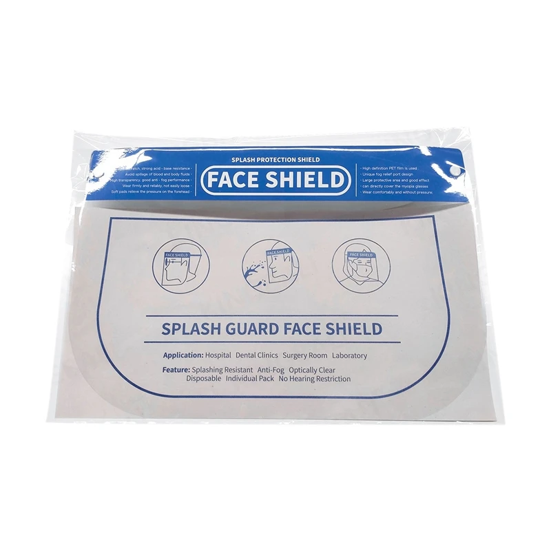 

AAY-Face Shield Anti-Fog Protect Eyes and Face with Protective Clear Film Elastic Band and Comfort Sponge 5 Pack