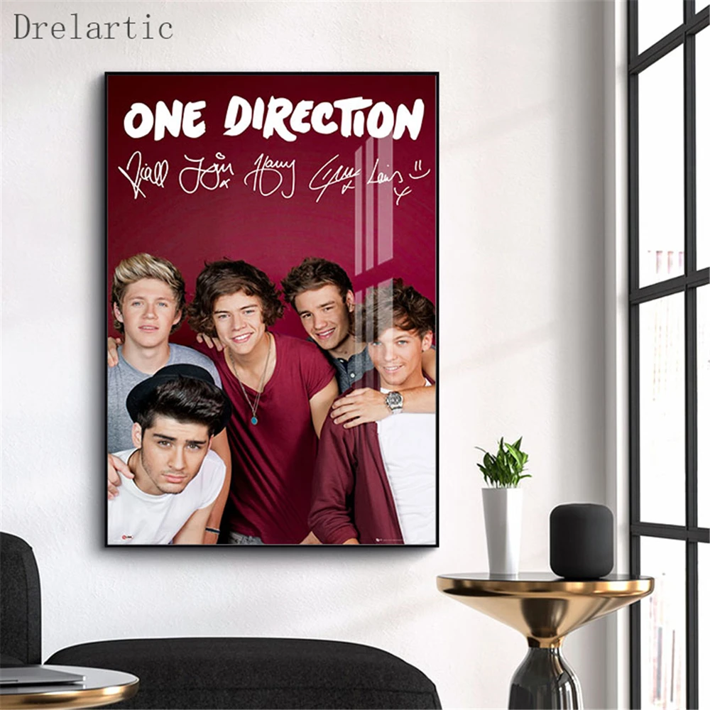 На заказ холст плакат one direction (1) печатные плакаты ткань настенные художественные