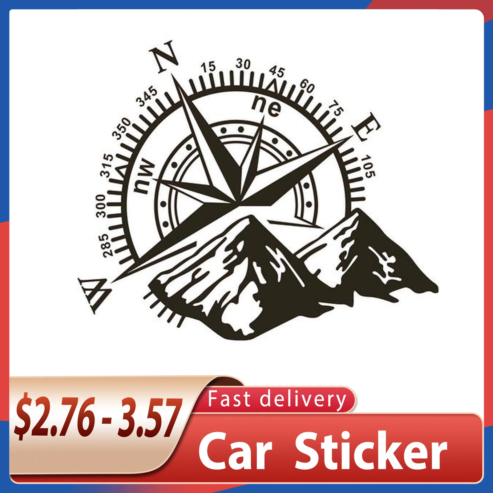 1 шт. автомобильная виниловая наклейка с компасом и розой|Наклейки на автомобиль|
