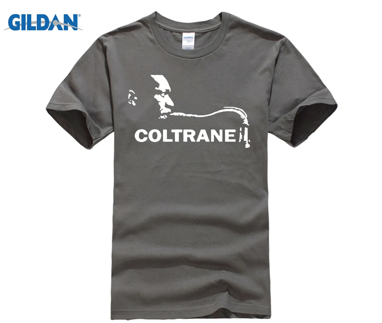 New-John-Coltrane-Trane-Music-Legend-Men-s-Black-T-Shirt-Size-S-3XL-100-Cotton - Цвет: charcoal gray