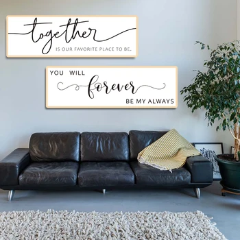 

Together Is Our Favorite Place To Be Sign Wall Canvas Painting Print Poster Wall Art Decoration Mural Living Room Decor
