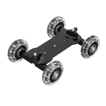 

For Tabletop Mobile Rolling Sliding Dolly Stabilizer Skater Slider Magic Arm DSLR Camera Rail Stand Photography Car