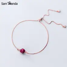 Sampanda 925 пробы серебряный браслет в Корейском стиле с маленькой розой тигровый глаз простой индивидуальный женский ювелирный подарок