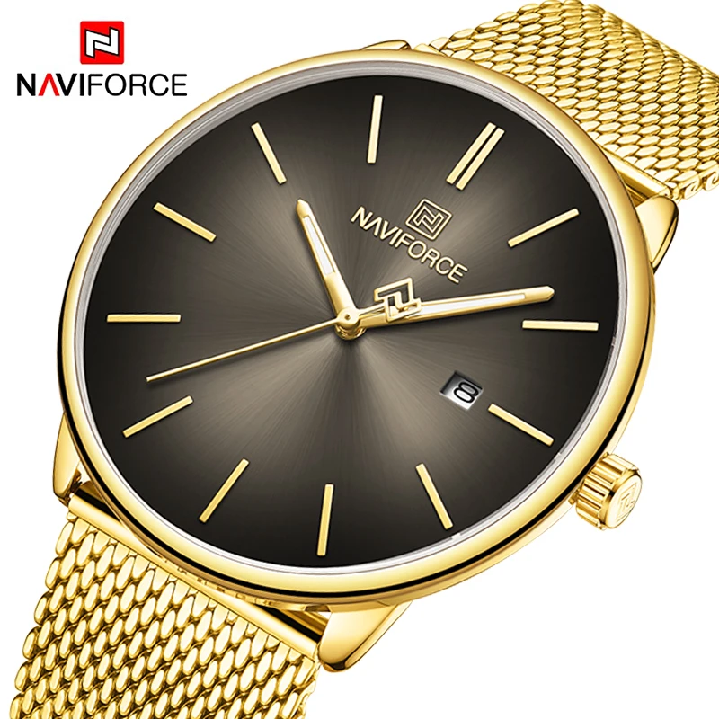 NAVIFORCE Lover's Watch мужские часы простые Роскошные Кварцевые наручные женские для