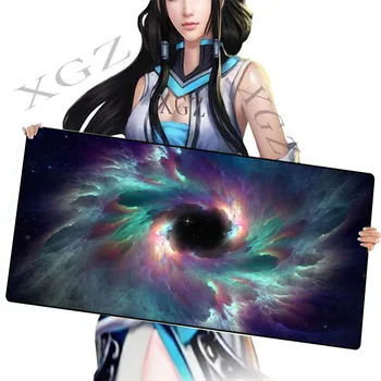 

XGZ Fantasy Color Magic Black Hole Game Locking Edge Large Mouse Pad Laptop Keyboard Mat Dota CSGO 900x400/600x300 Xxl