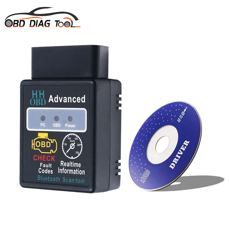 Super Mini HH OBD ELM 327 V2.1 автомобильный диагностический сканер с Bluetooth инструмент ELM327 2 1