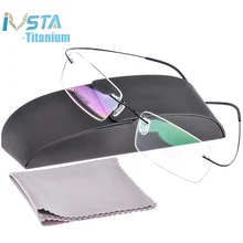IVSTA Silh shile логотип с коробкой титановые очки для мужчин оправа для близорукости без оправы оптическая оправа для женщин рецепт Розовый Серебристый