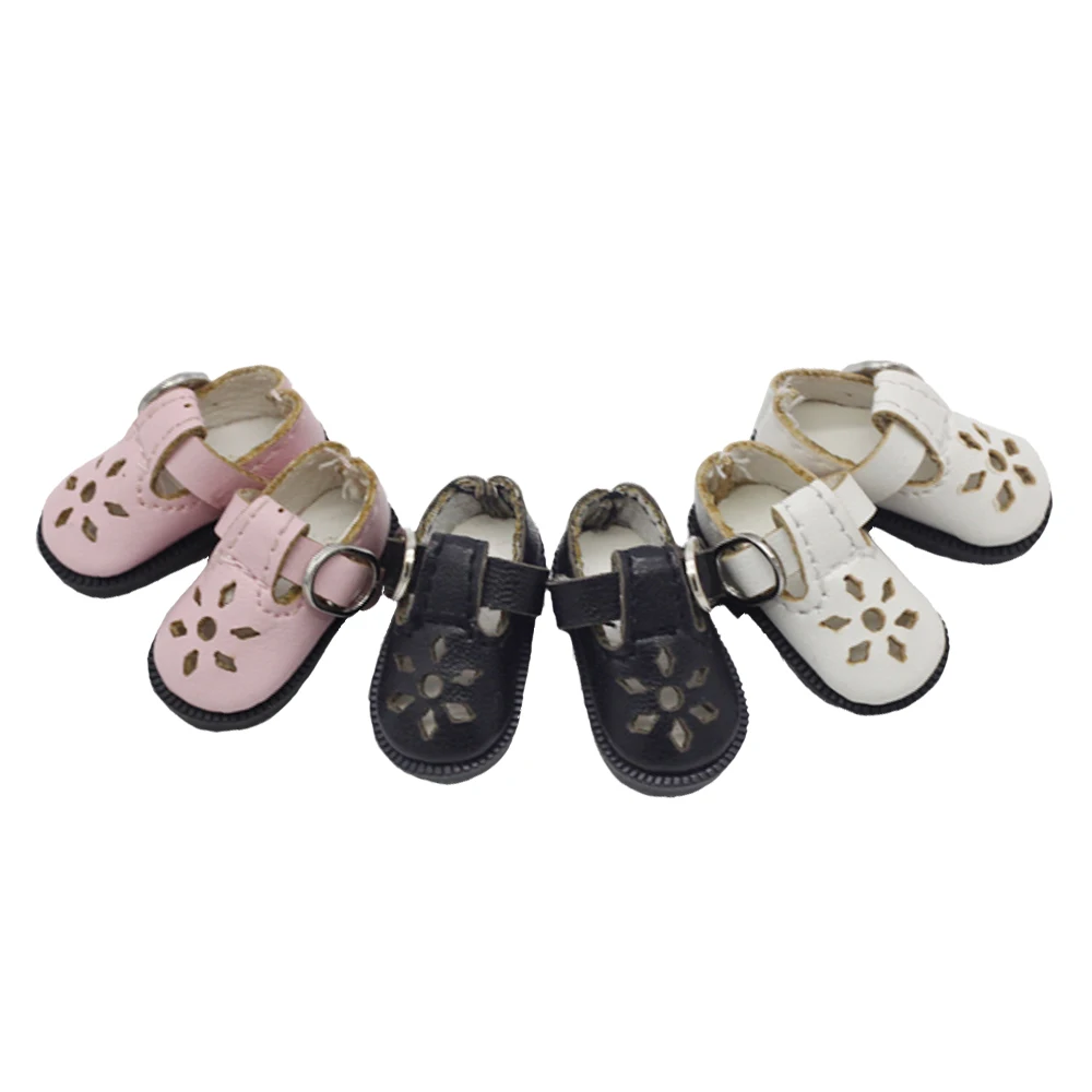 3.2*1.6cm 1/8 Mini Leather Dolls Shoes For 1/6 Blyth Azone BJD Casual Shoes Accessories doll shoes doll accessories